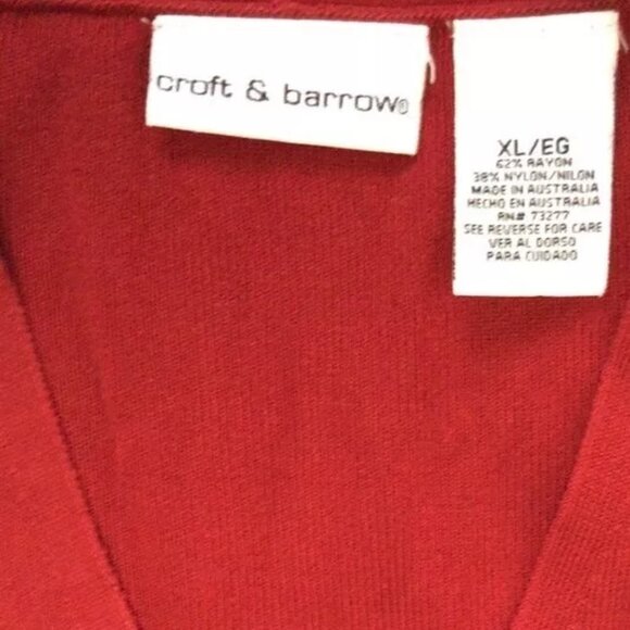 Croft & Barrow Sweater XL Women Red - Picture 3 of 6